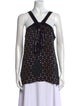 Tory Burch Polka Dot Print V-Neck Top