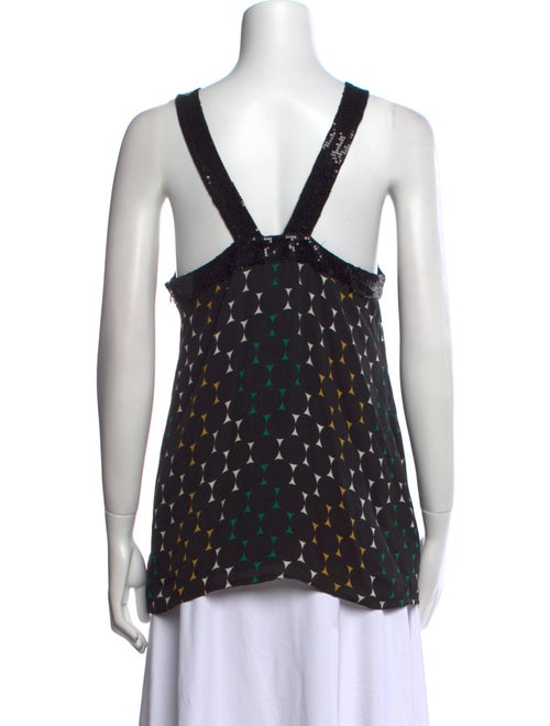 Tory Burch Polka Dot Print V-Neck Top
