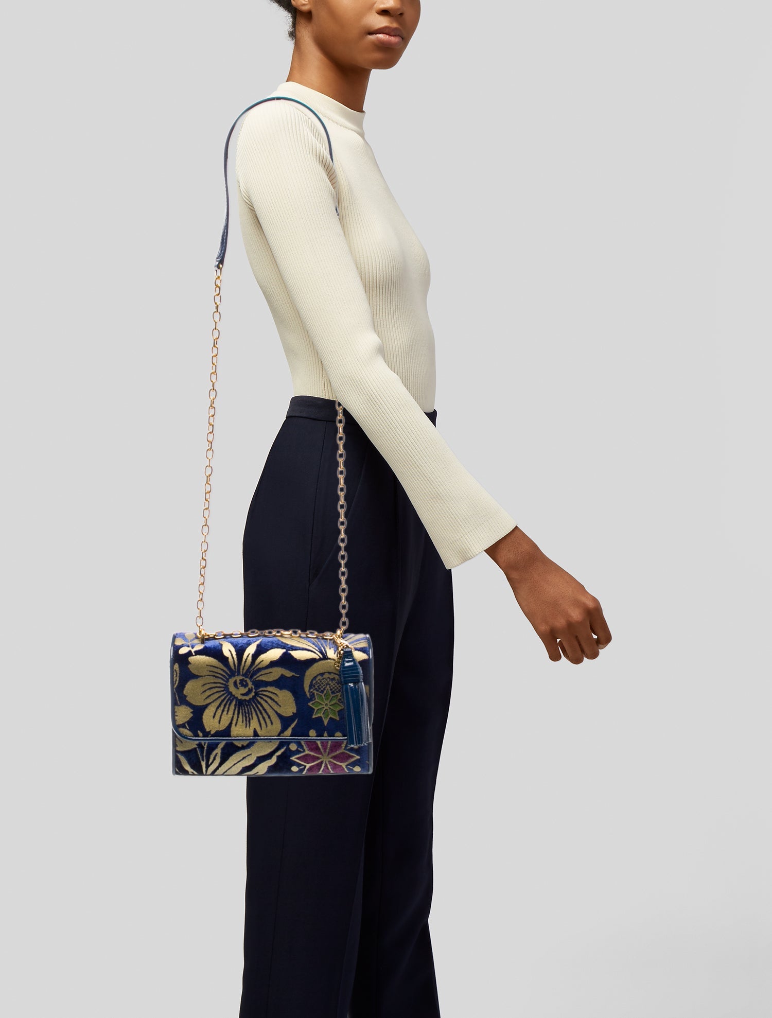 Tory Burch Velvet Shoulder Bag