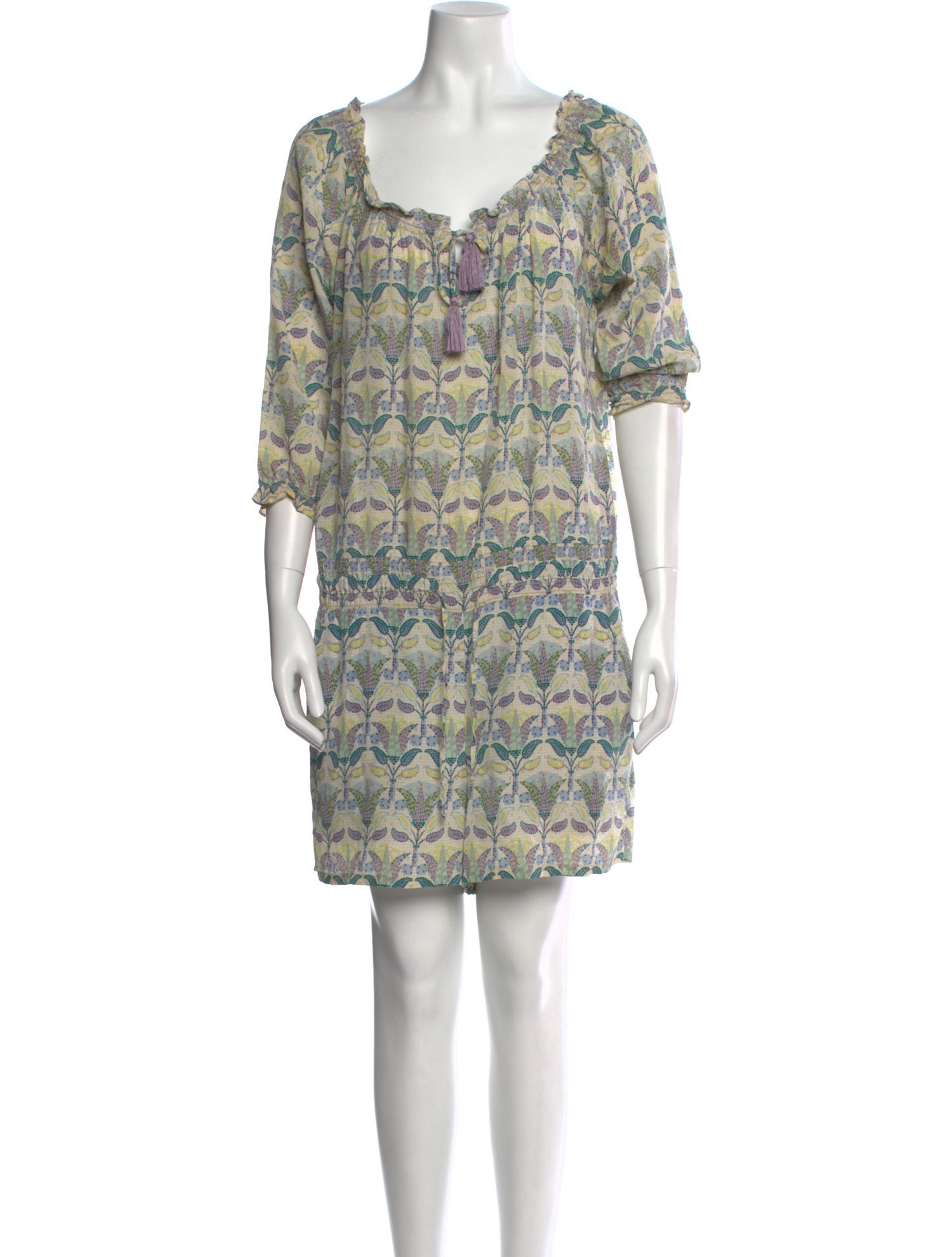 Tory Burch Silk Floral Print Romper