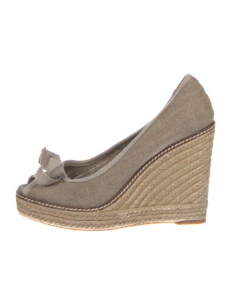 Tory Burch Canvas Bow Accents Pumps