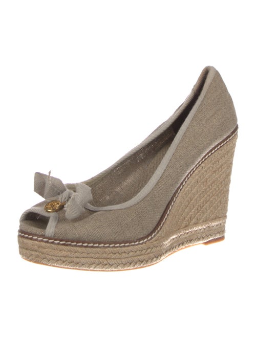 Tory Burch Canvas Bow Accents Pumps