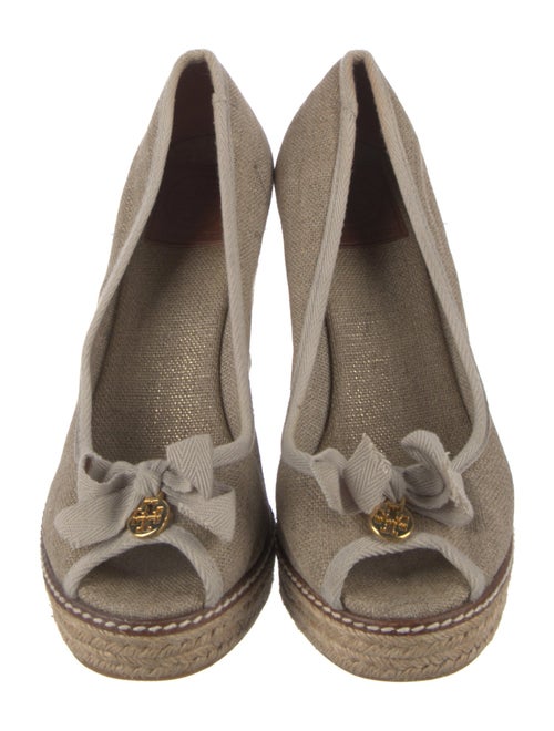 Tory Burch Canvas Bow Accents Pumps