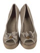 Tory Burch Canvas Bow Accents Pumps