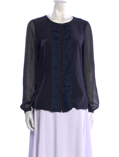 Tory Burch Silk Scoop Neck Blouse