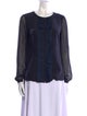 Tory Burch Silk Scoop Neck Blouse