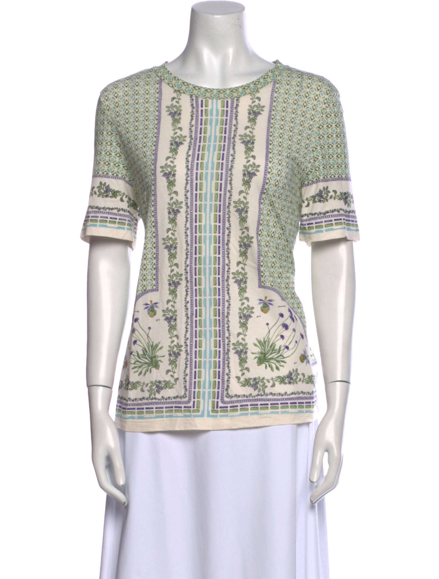 Tory Burch Printed Crew Neck T-Shirt