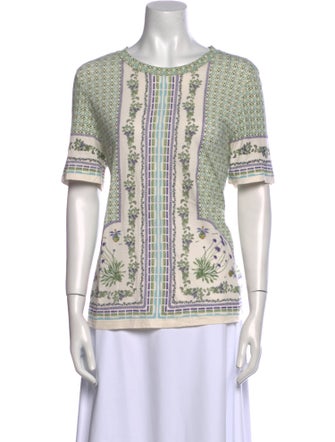 Tory Burch Printed Crew Neck T-Shirt