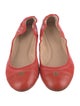 Tory Burch Leather Bow Accents Ballet Flats