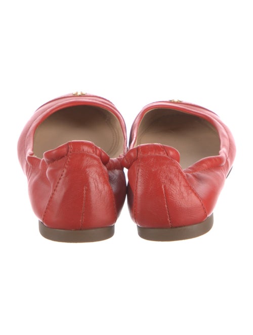 Tory Burch Leather Bow Accents Ballet Flats