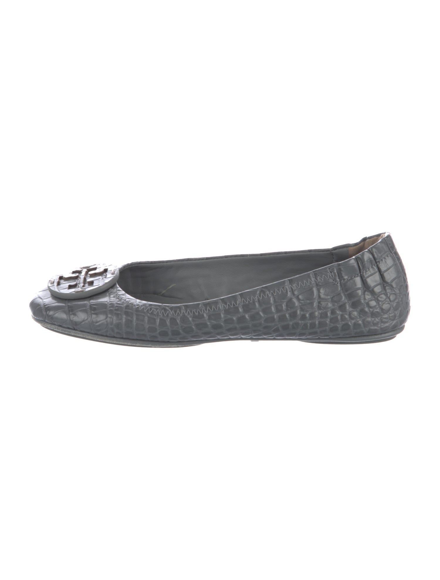 Tory Burch Embossed Leather Flats
