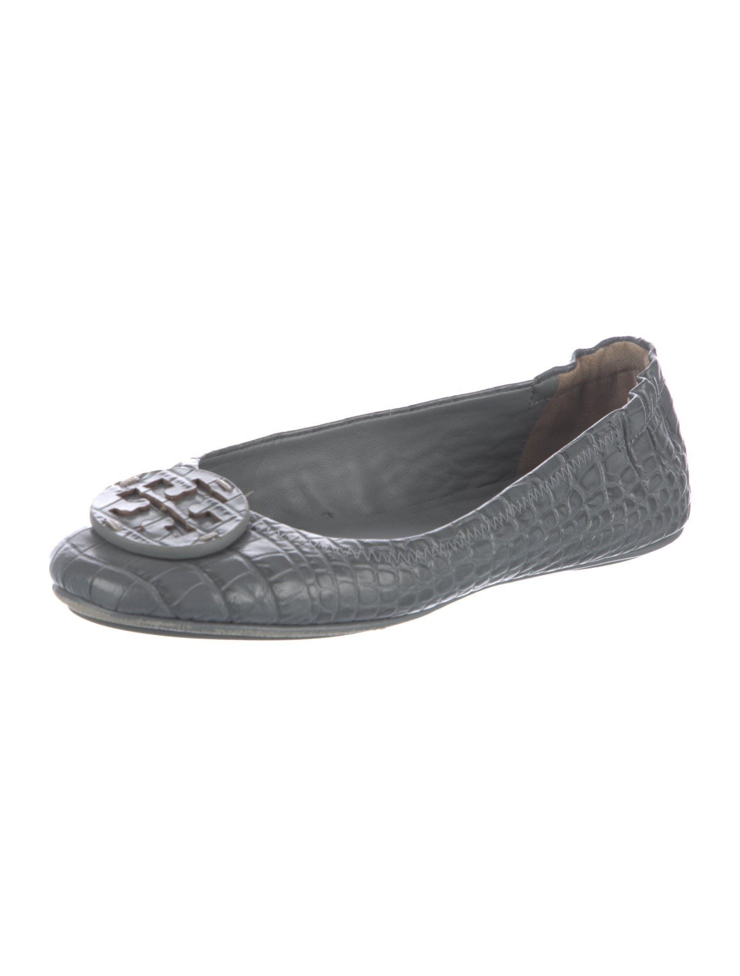 Tory Burch Embossed Leather Flats