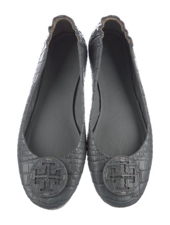 Tory Burch Embossed Leather Flats