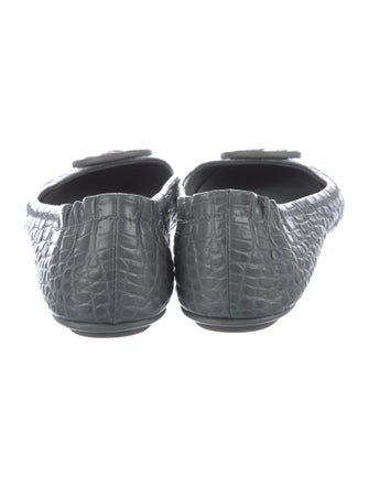 Tory Burch Embossed Leather Flats