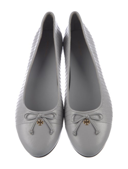 Tory Burch Leather Bow Accents Ballet Flats