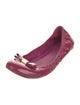 Tory Burch Patent Leather Bow Accents Ballet Flats