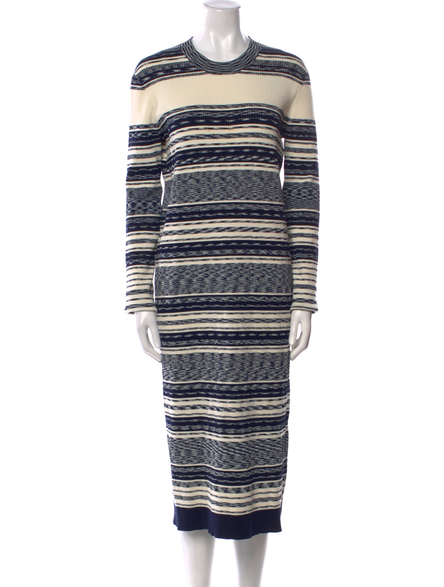 Tory Burch Striped Midi Length Dress