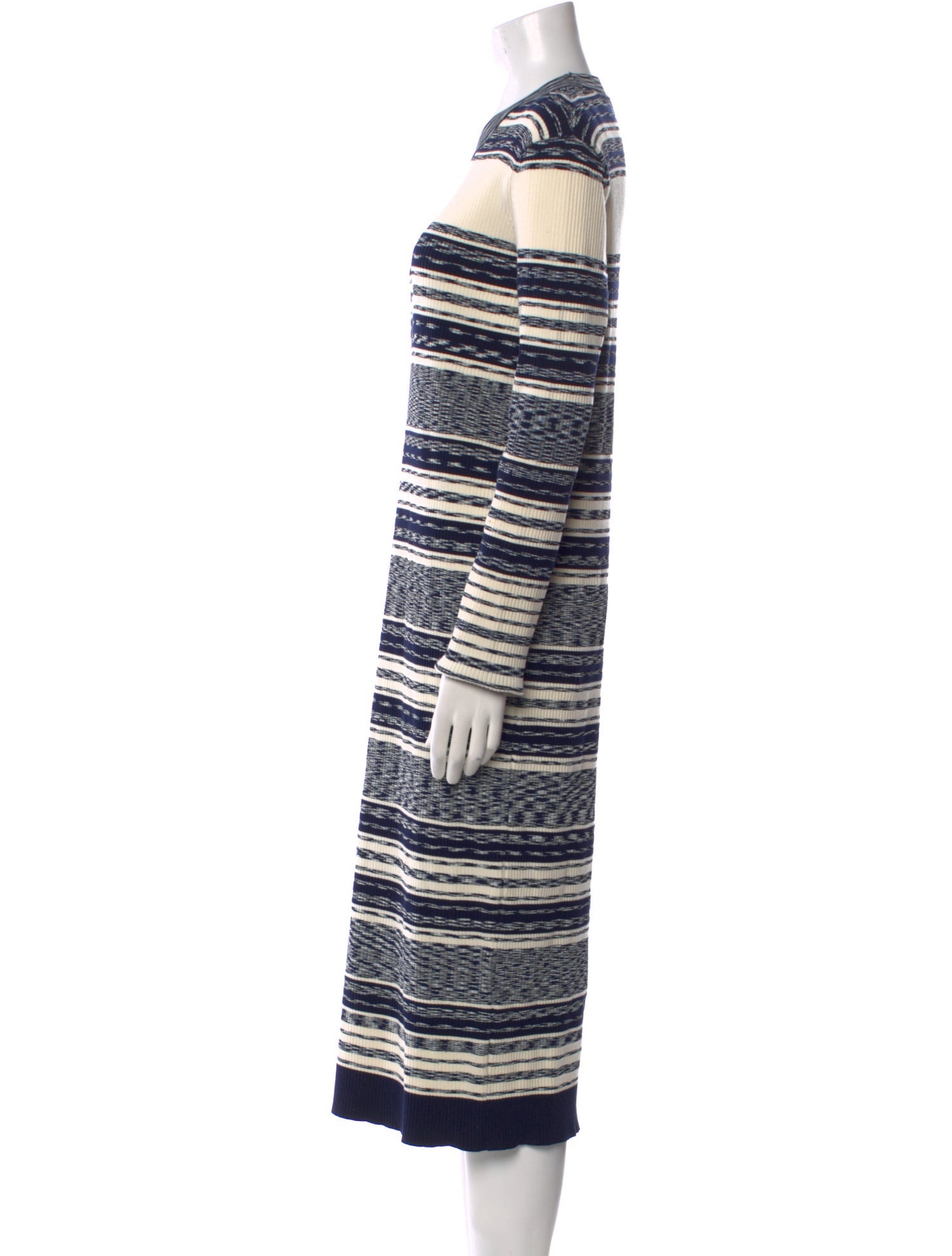 Tory Burch Striped Midi Length Dress