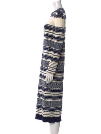 Tory Burch Striped Midi Length Dress
