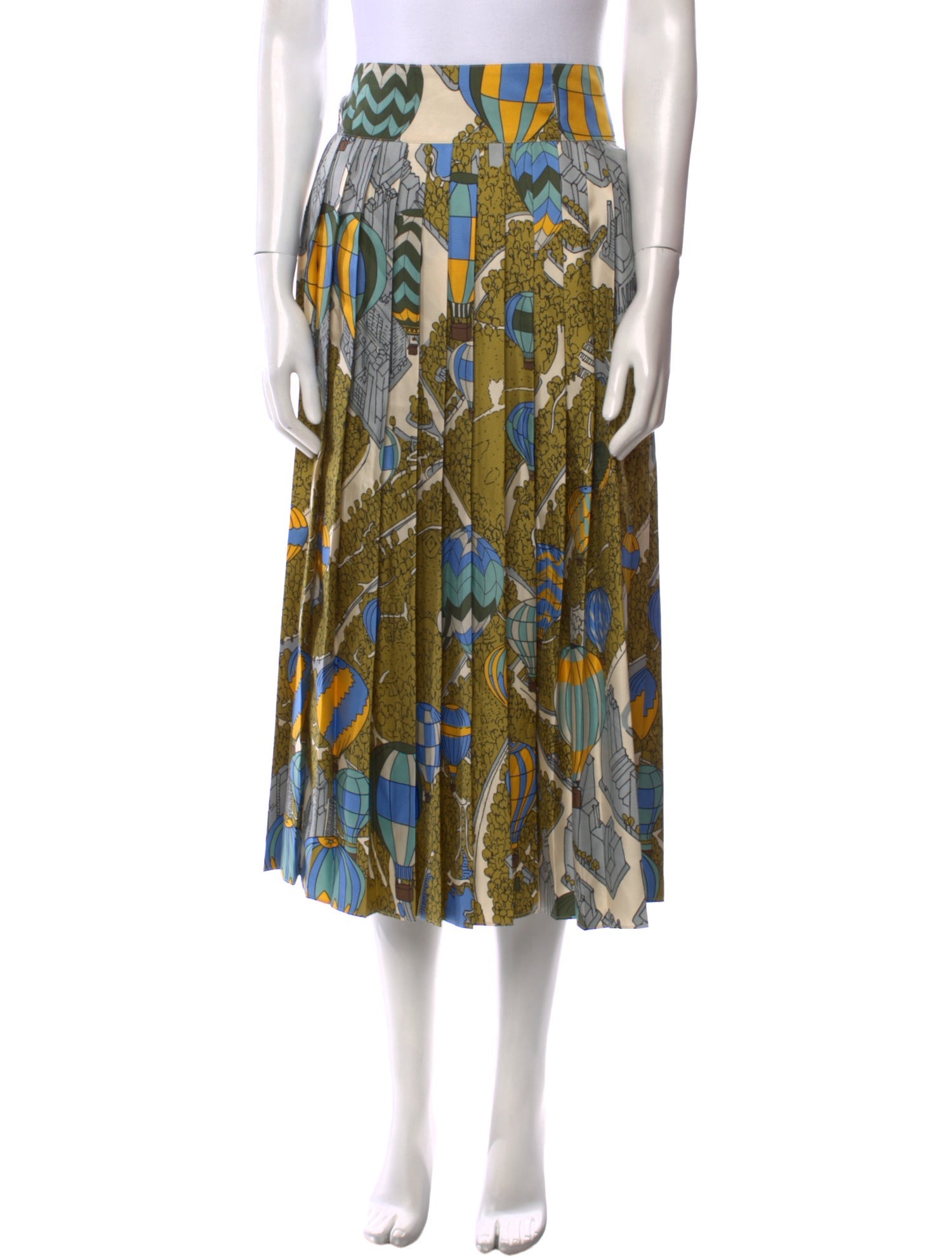 Tory Burch Silk Midi Length Skirt