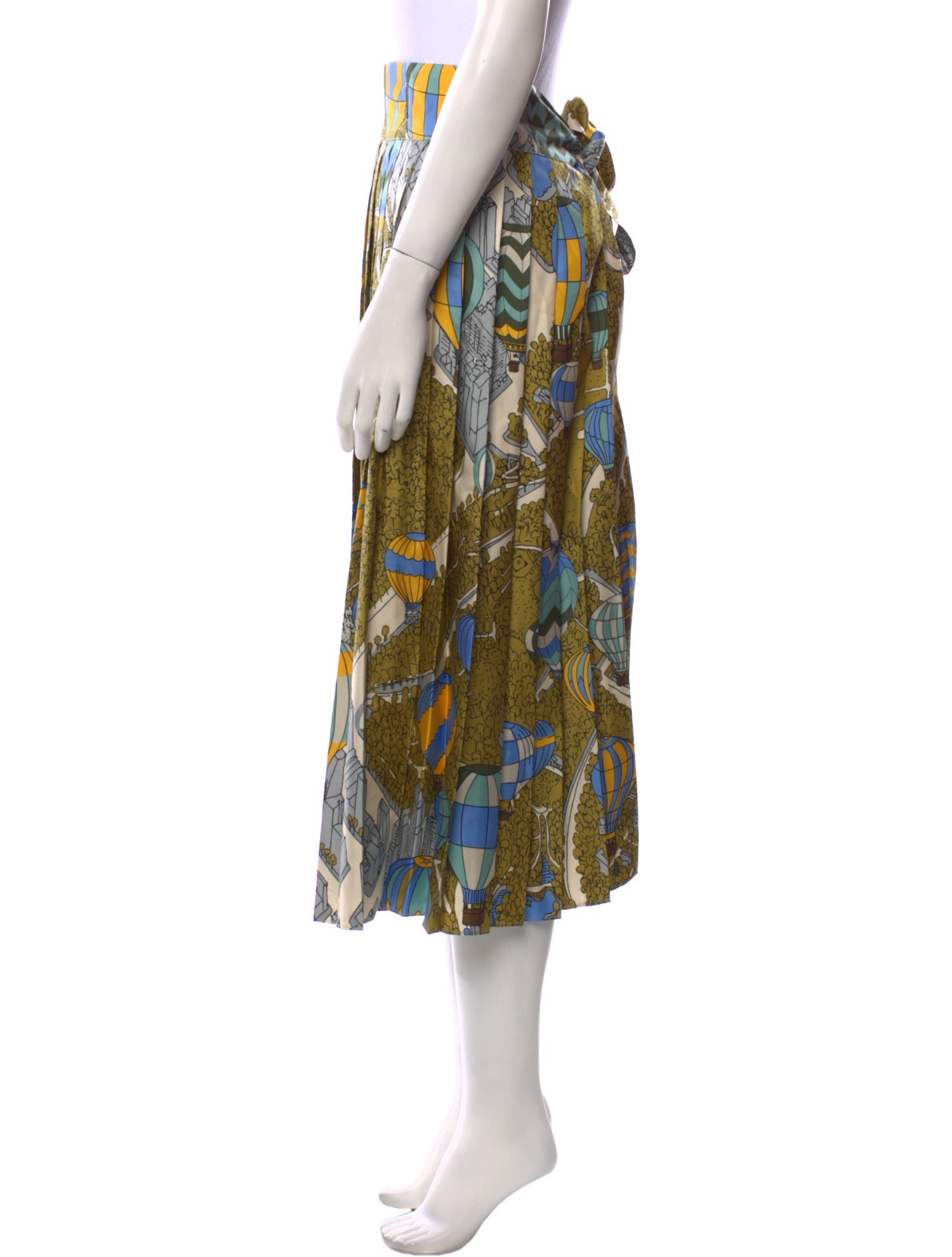 Tory Burch Silk Midi Length Skirt