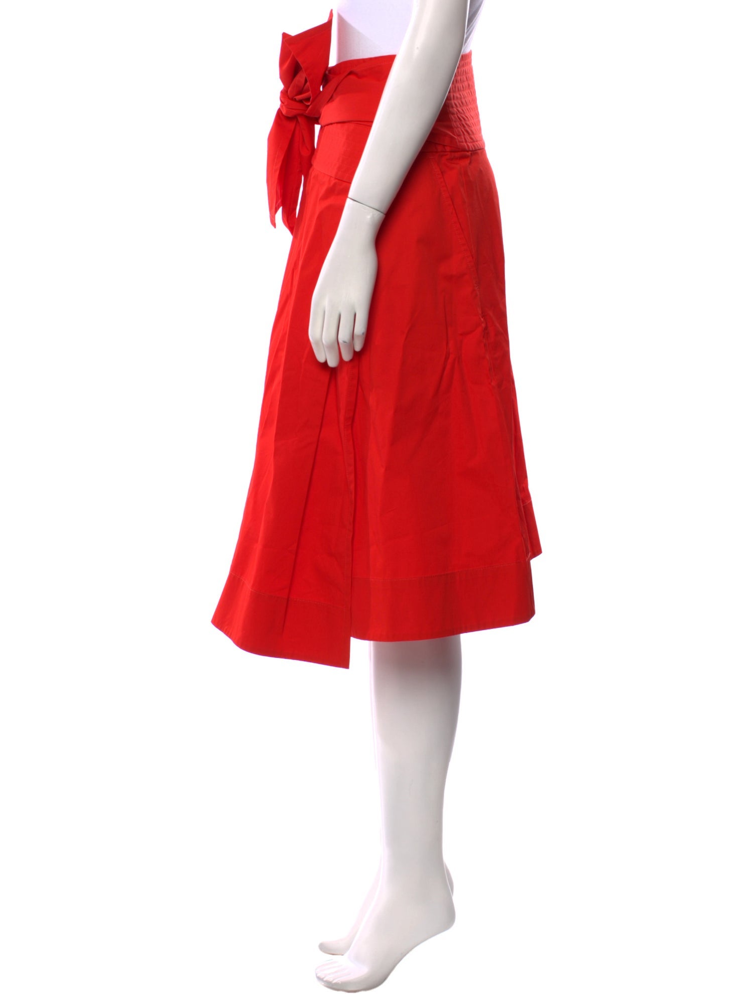 Tory Burch Pleated Accents Knee-Length Skirt