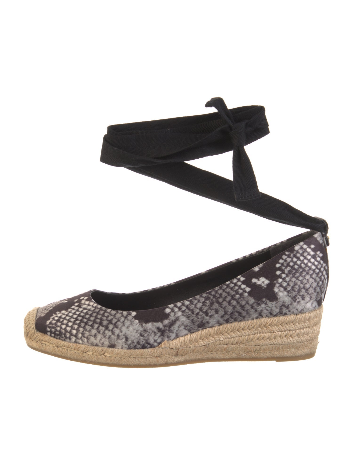 Tory Burch Satin Animal Print Pumps