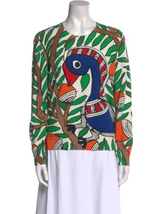 Tory Burch Printed Crew Neck Sweatshirt