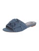 Tory Burch Denim Bow Accents Slides