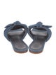 Tory Burch Denim Bow Accents Slides