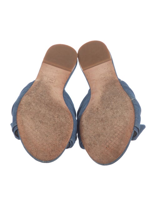Tory Burch Denim Bow Accents Slides