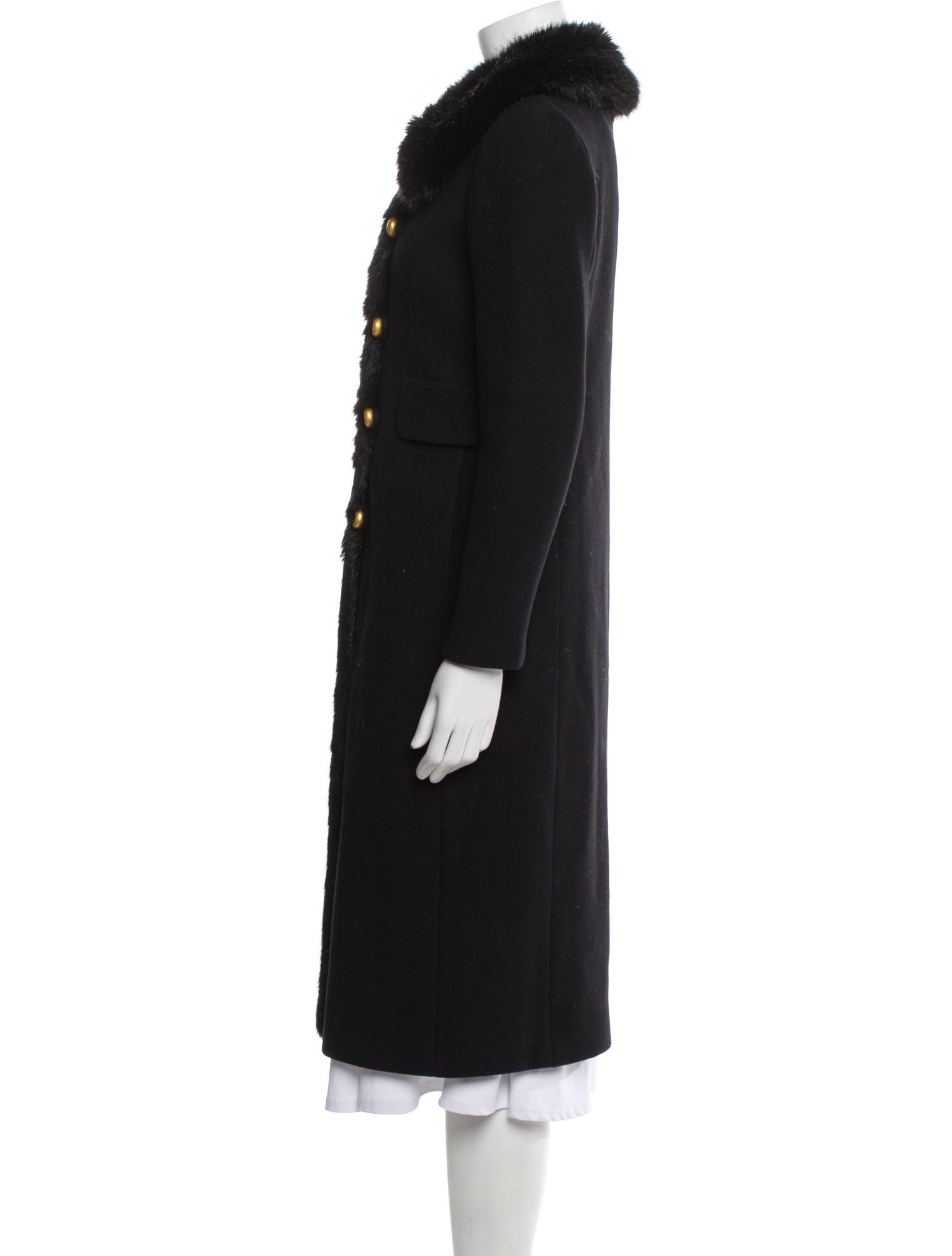 Tory Burch Wool Faux Fur Coat