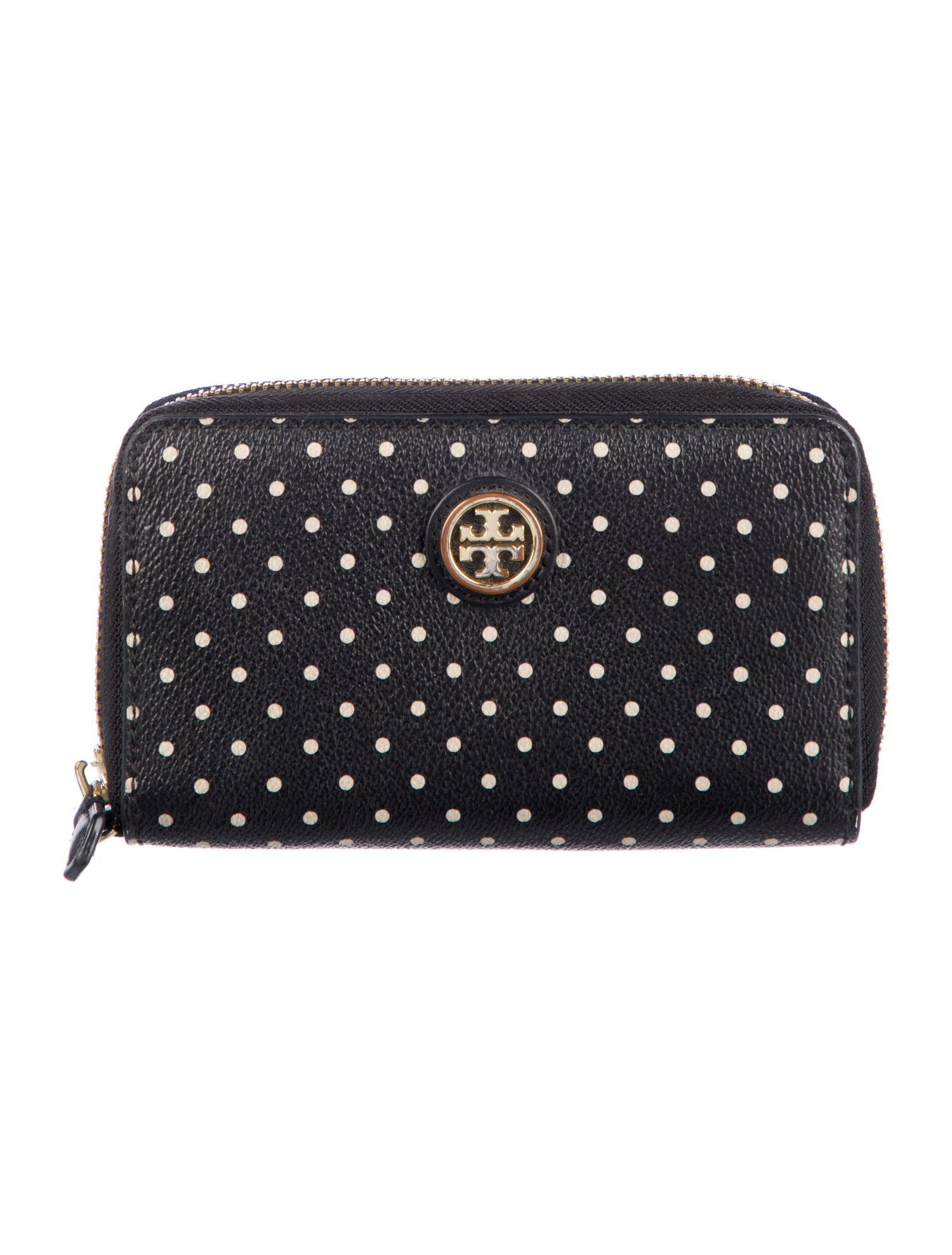 Tory Burch Leather Polka Dot Print Wallet