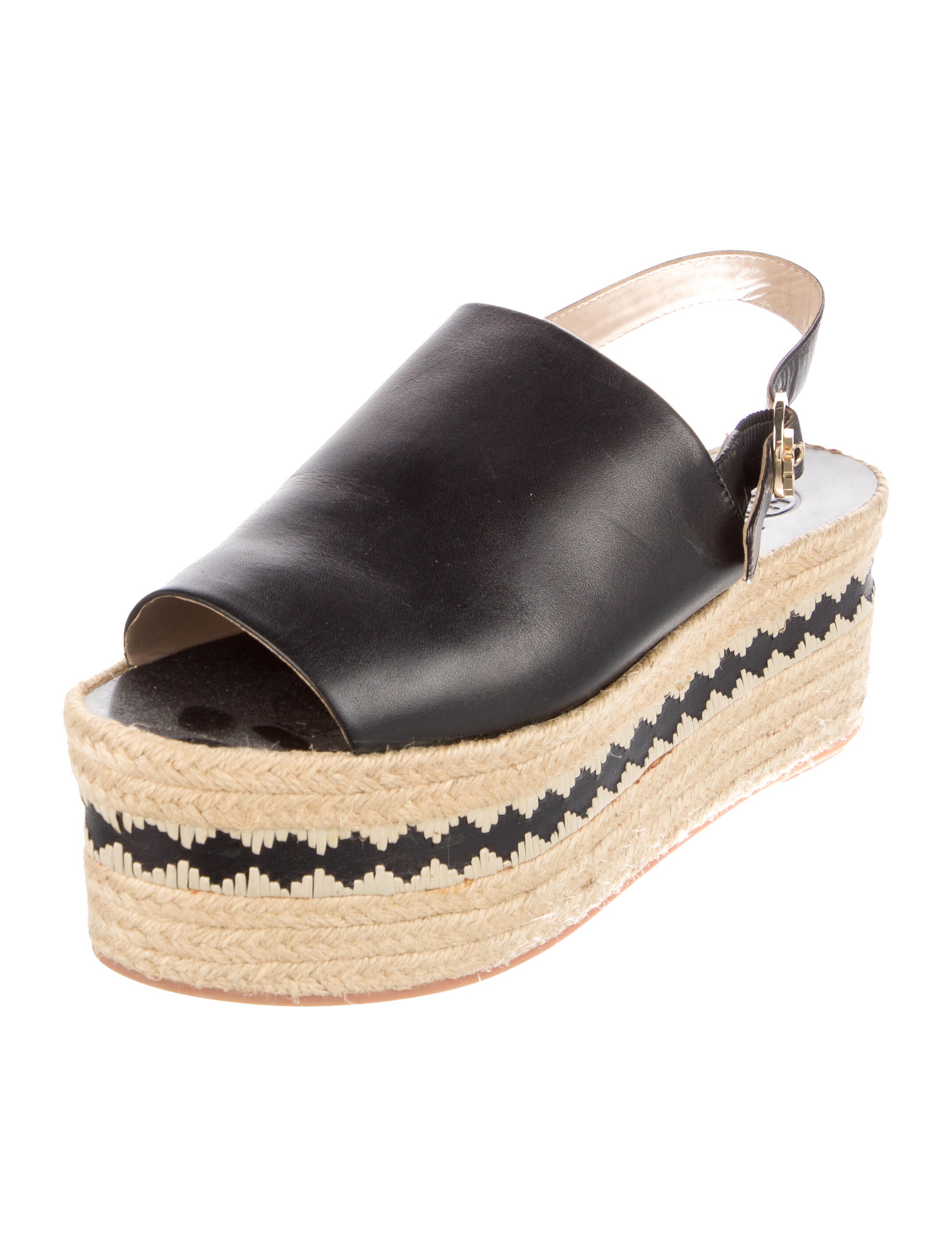 Tory Burch Leather Printed Slingback Pumps