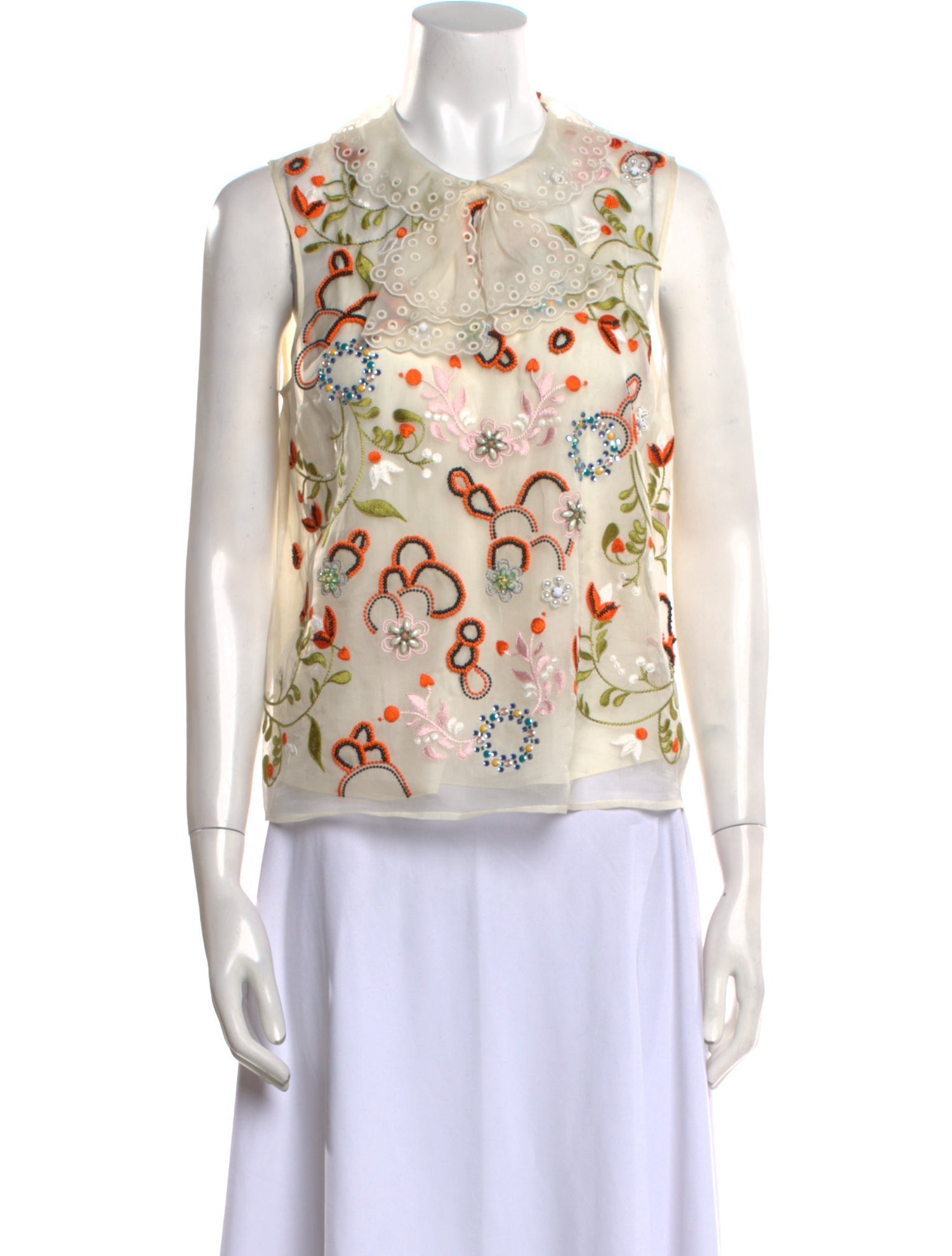 Tory Burch Silk Floral Print Top