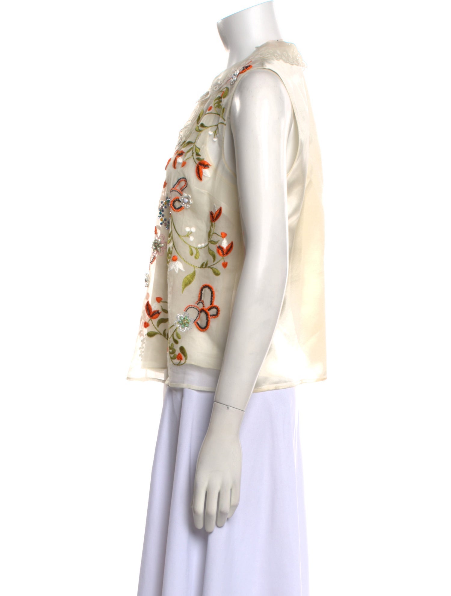 Tory Burch Silk Floral Print Top