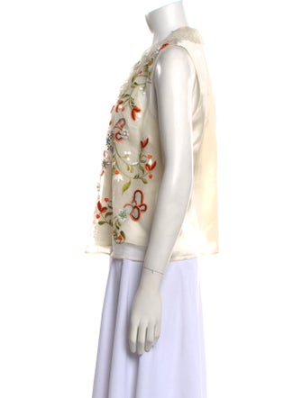 Tory Burch Silk Floral Print Top