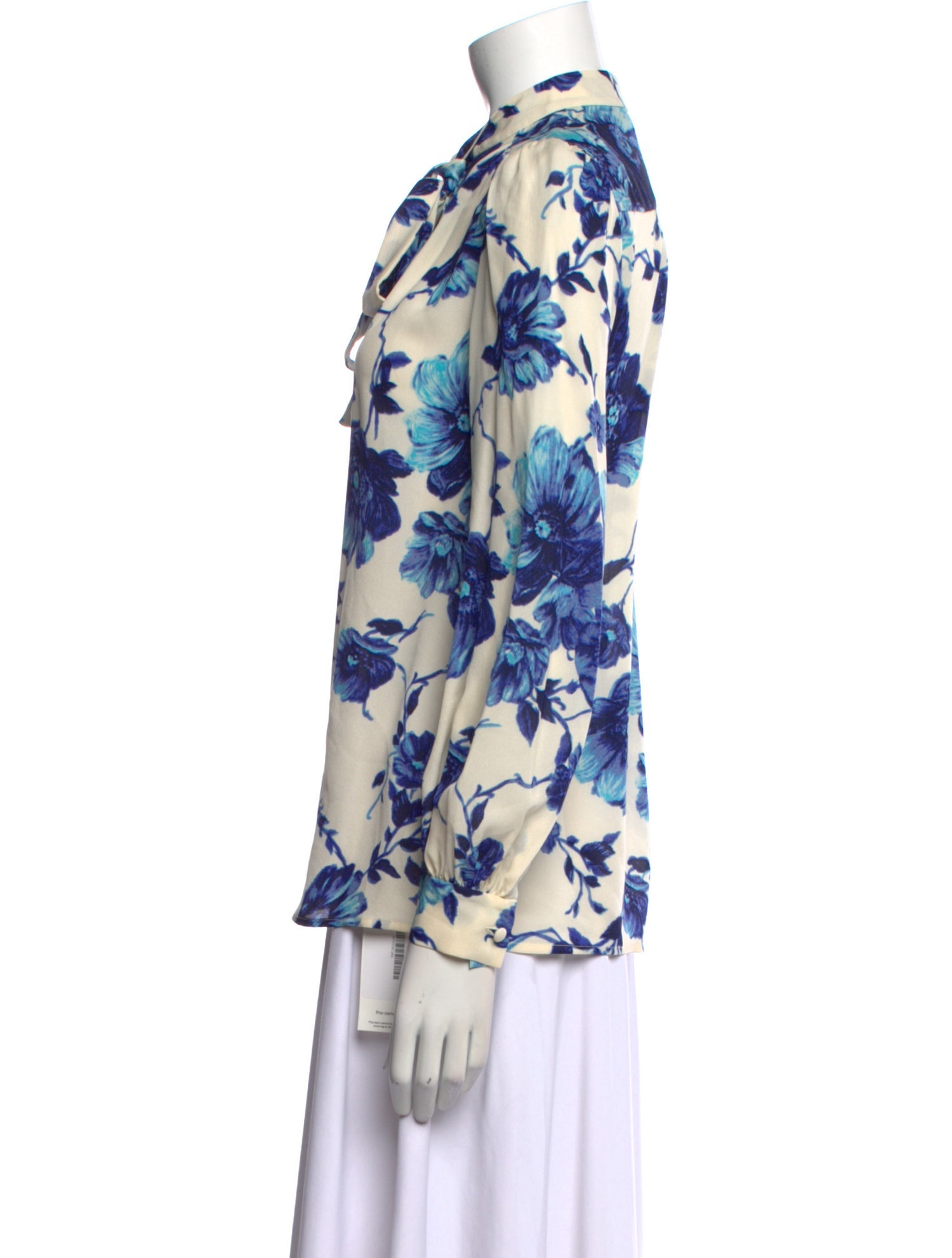 Tory Burch Silk Floral Print Button-Up Top