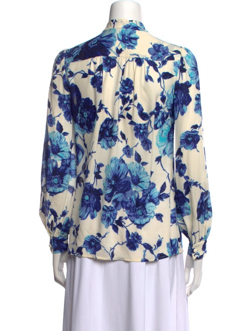 Tory Burch Silk Floral Print Button-Up Top