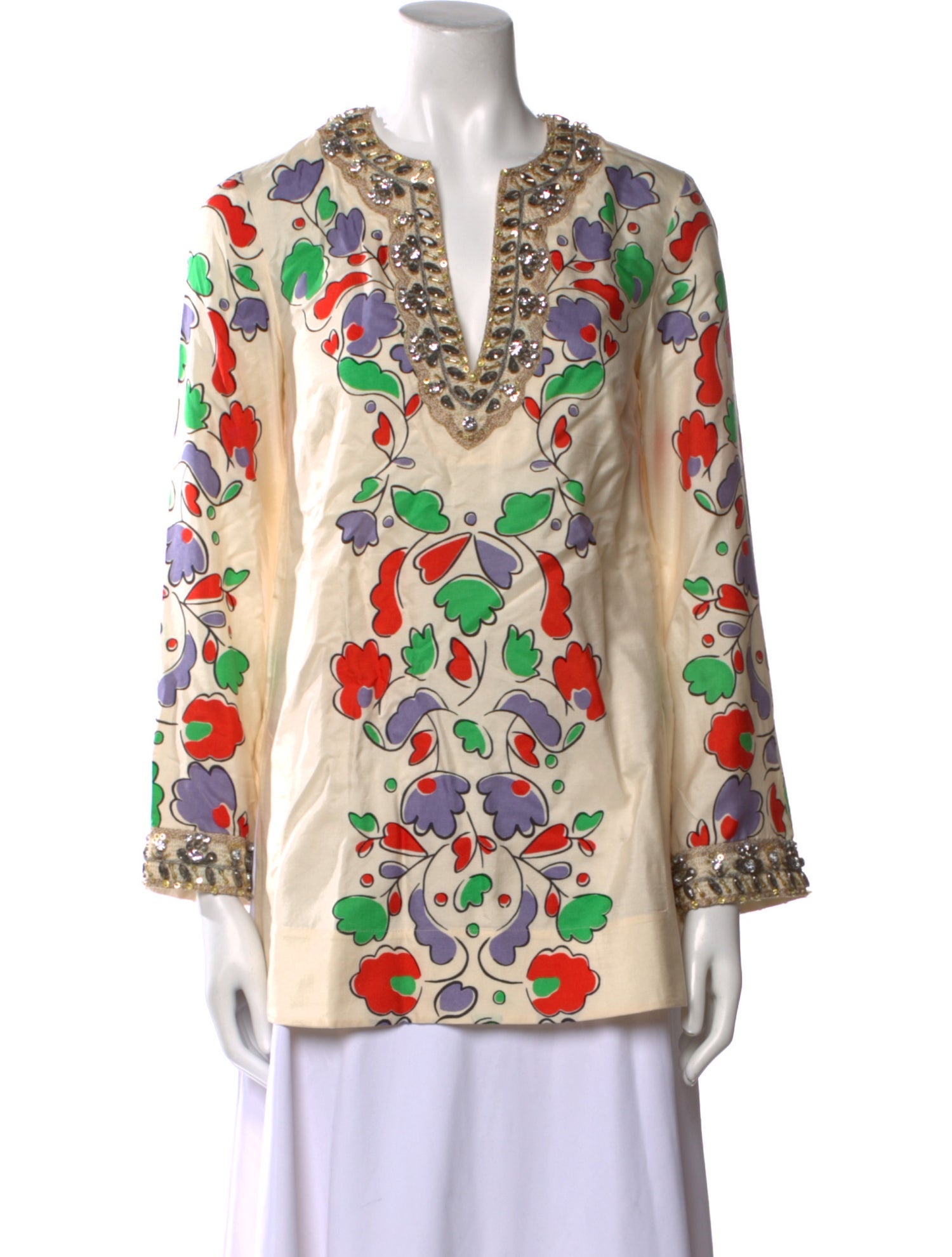 Tory Burch Silk Printed Tunic w/ Tags