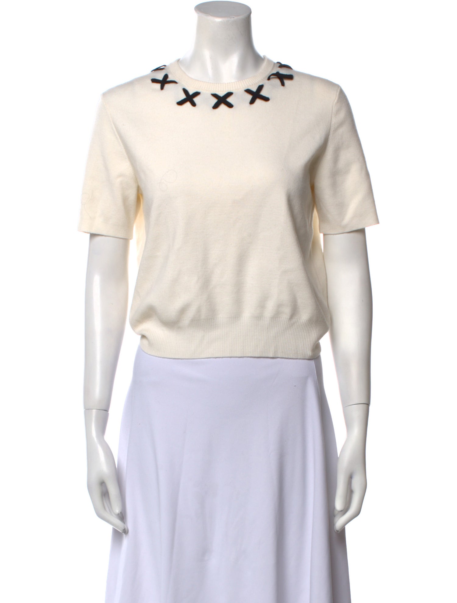 Tory Burch Wool Crew Neck T-Shirt