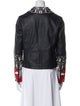 Tory Burch Leather Patterned Biker Jacket