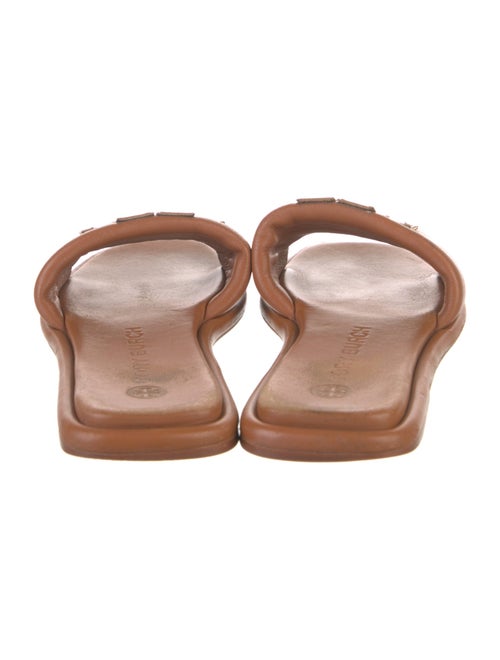 Tory Burch Leather Leather Trim Embellishment Slides