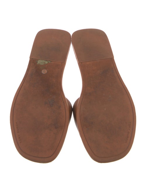 Tory Burch Leather Leather Trim Embellishment Slides