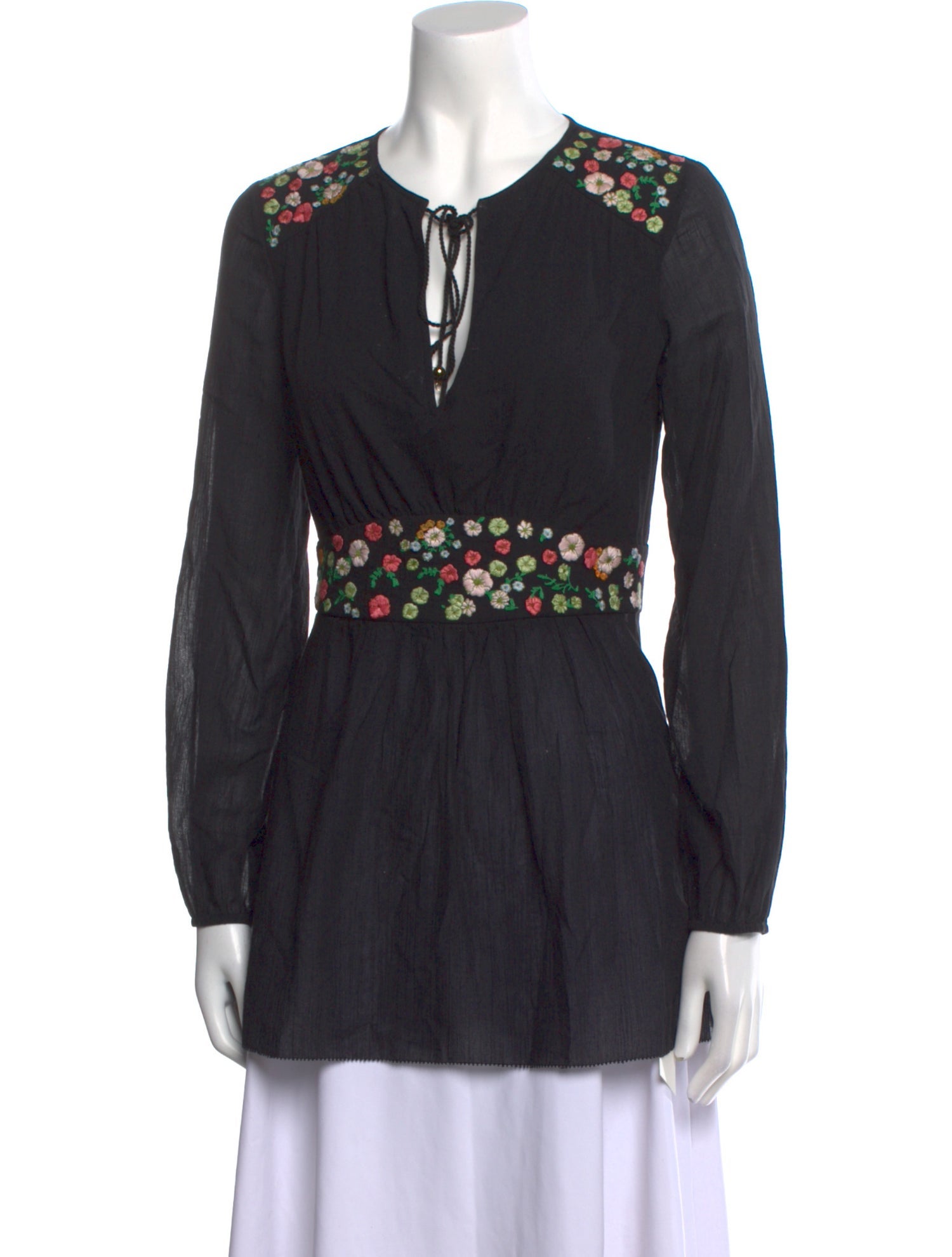 Tory Burch V-Neck Long Sleeve Tunic