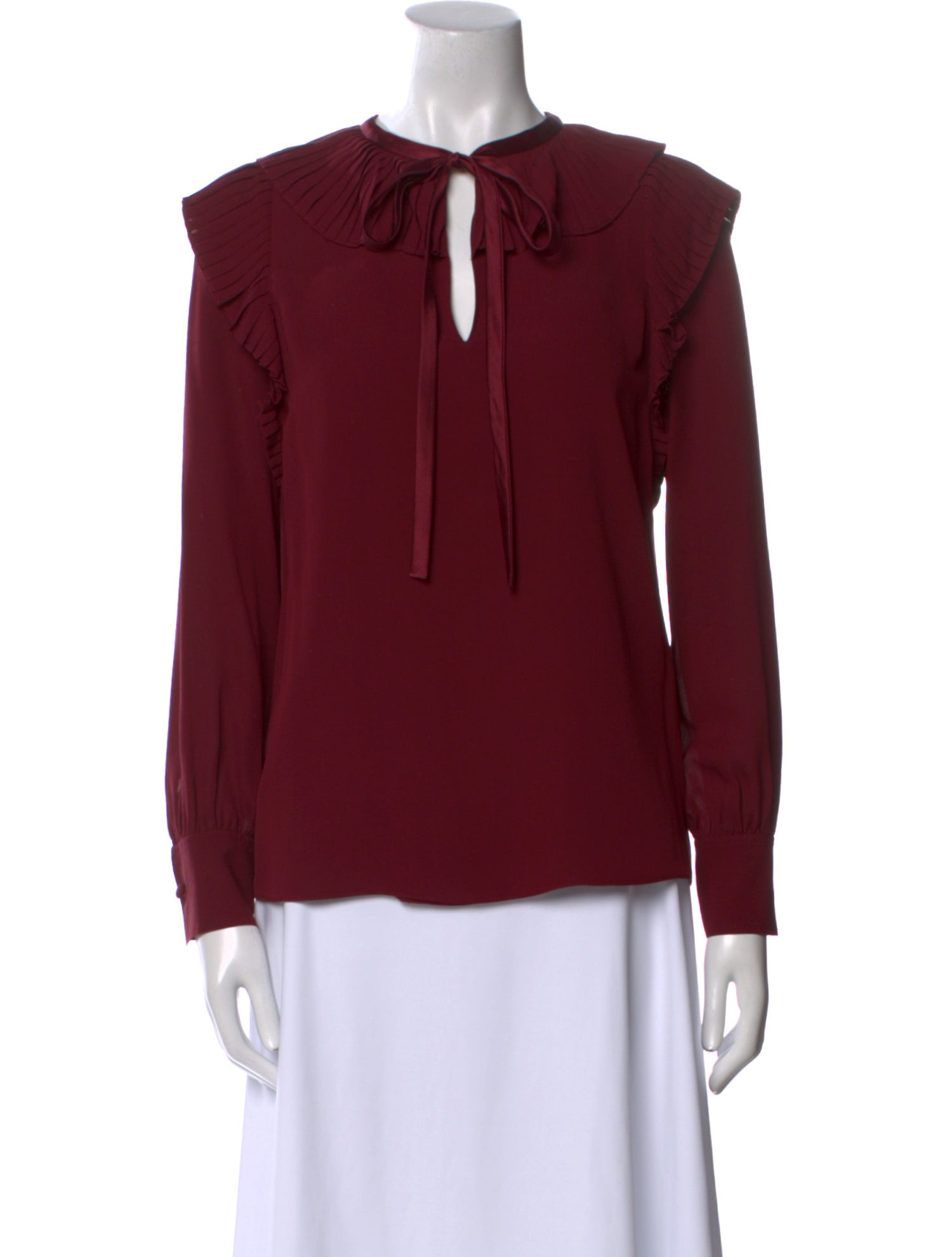 Tory Burch Silk Tie Neck Blouse