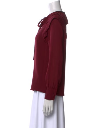 Tory Burch Silk Tie Neck Blouse