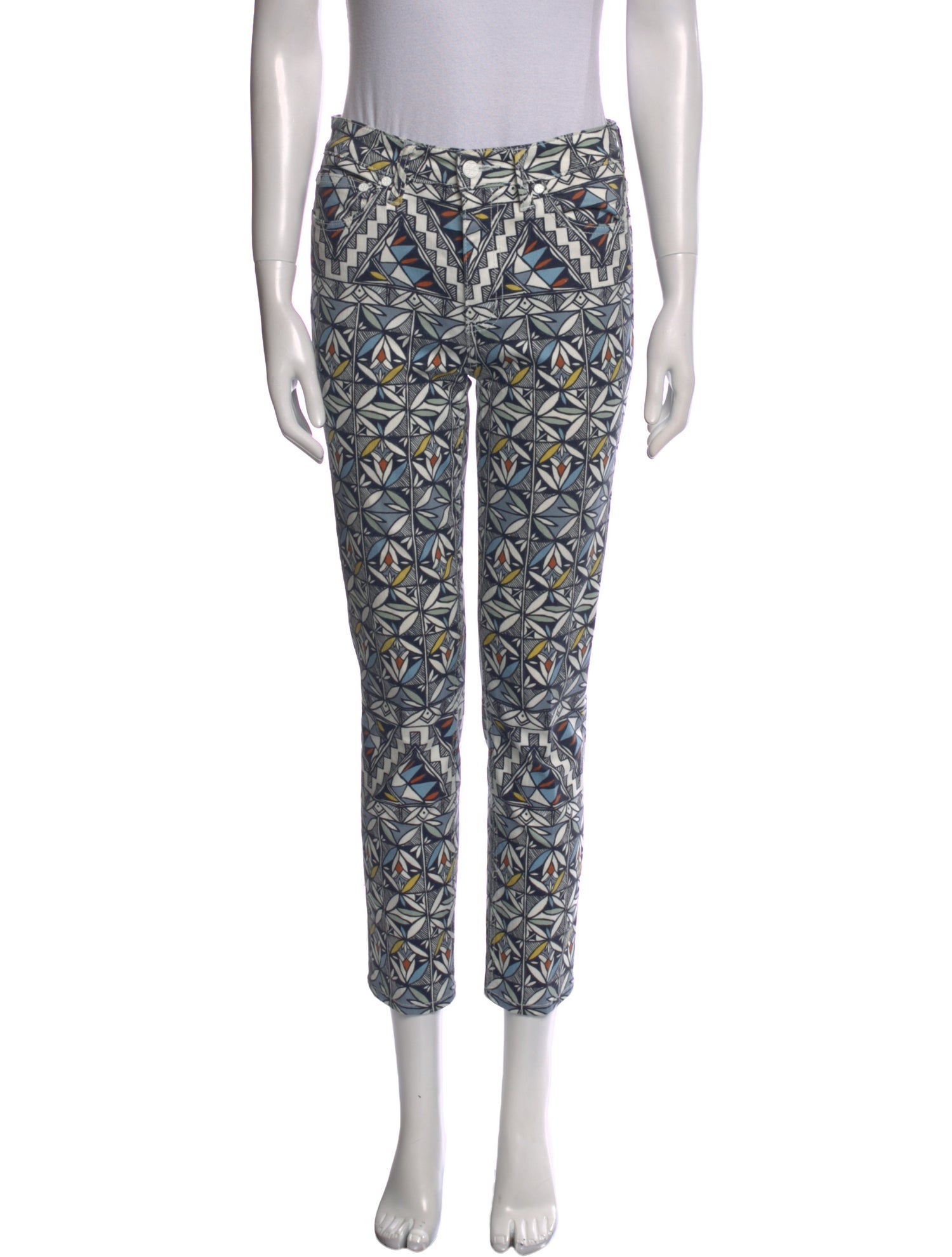 Tory Burch Printed Skinny Leg Pants