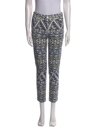 Tory Burch Printed Skinny Leg Pants