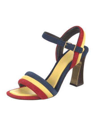 Tory Burch Suede Printed Slingback Sandals